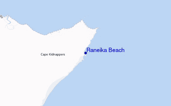 mapa de localização de Raneika Beach