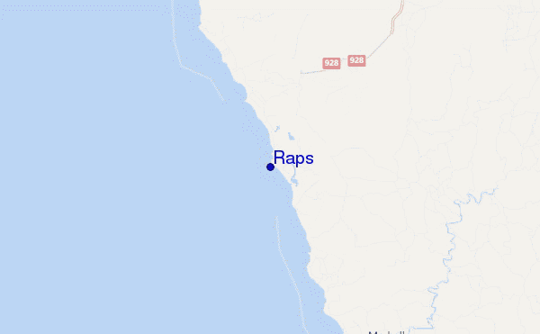 mapa de localização de Raps