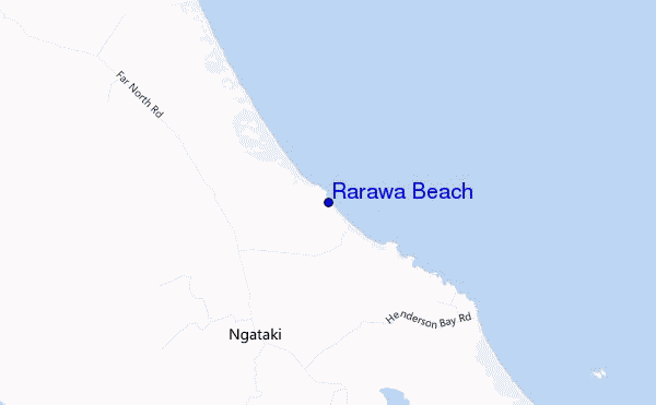 mapa de localização de Rarawa Beach