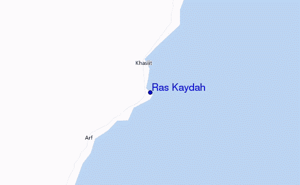 mapa de localização de Ras Kaydah