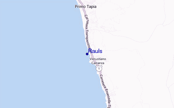 mapa de localização de Rauls