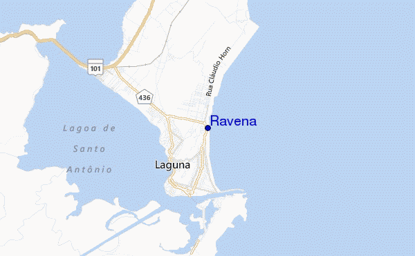 mapa de localização de Ravena