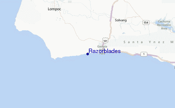 Razorblades Location Map