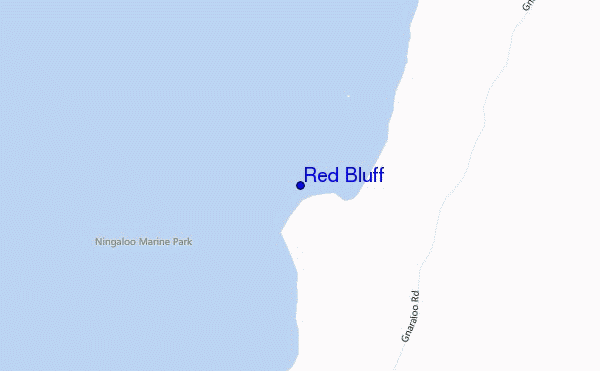 mapa de localização de Red Bluff