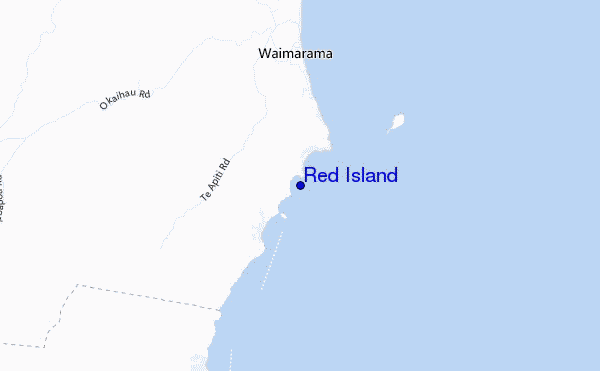 mapa de localização de Red Island