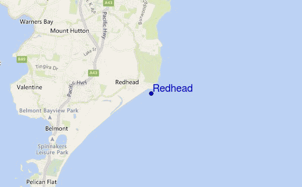 mapa de localização de Redhead
