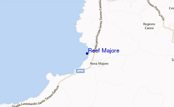 mapa de localização de Reef Majore