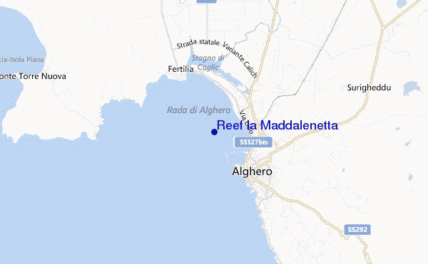 mapa de localização de Reef la Maddalenetta