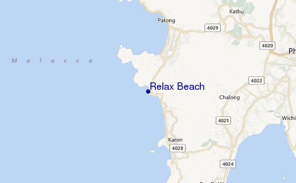 mapa de localização de Relax Beach