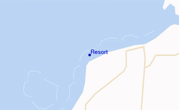 mapa de localização de Resort