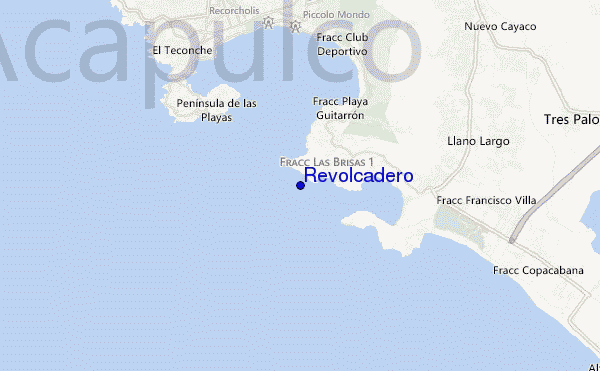 mapa de localização de Revolcadero