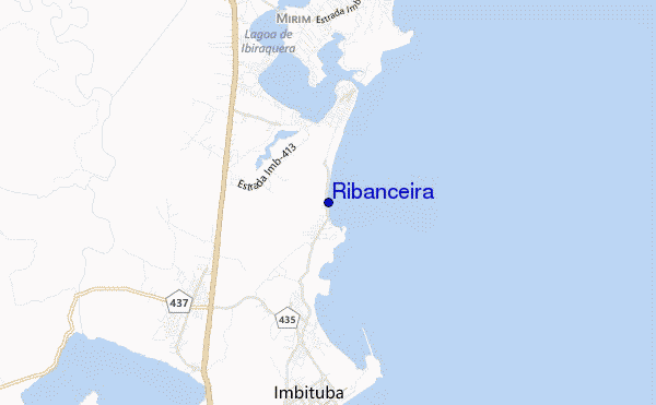 mapa de localização de Ribanceira