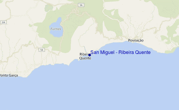mapa de localização de San Miguel - Ribeira Quente