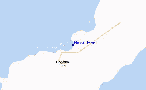 mapa de localização de Ricks Reef