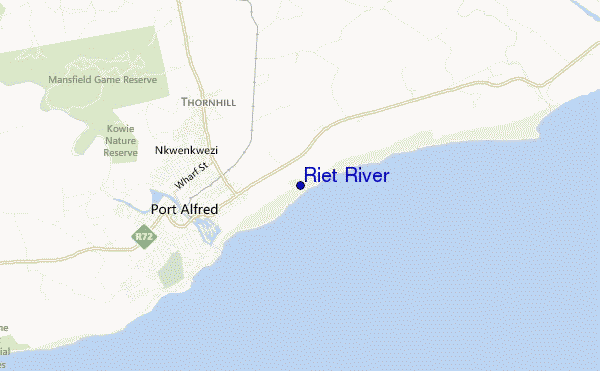 mapa de localização de Riet River