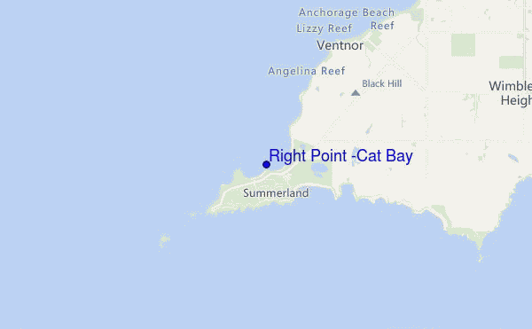 mapa de localização de Right Point (Cat Bay)