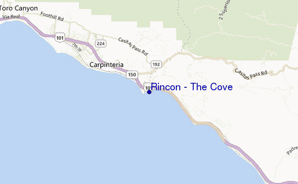 mapa de localização de Rincon - The Cove
