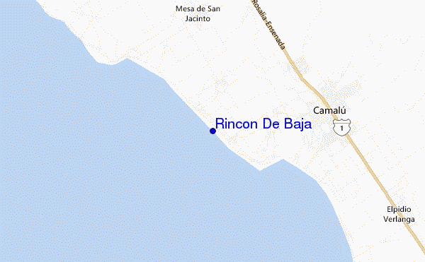 mapa de localização de Rincon De Baja