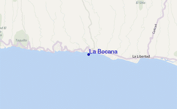 mapa de localização de La Bocana