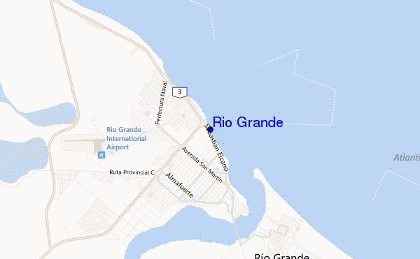 mapa de localização de Río Grande