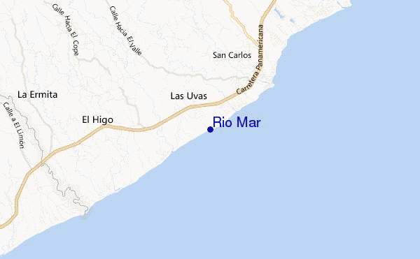 mapa de localização de Rio Mar