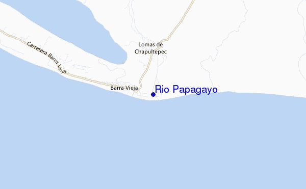 mapa de localização de Rio Papagayo