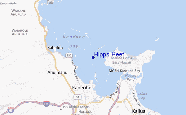 mapa de localização de Ripps Reef