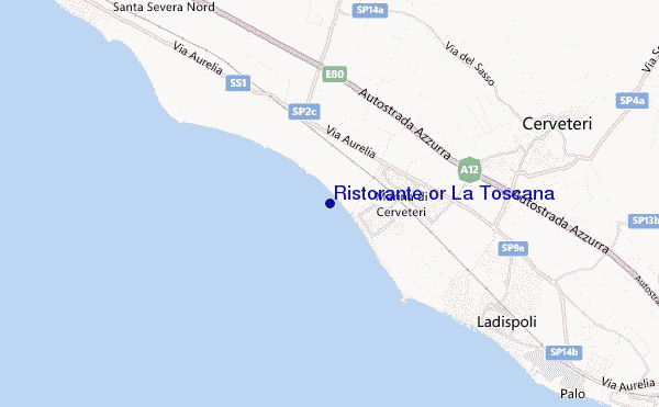 mapa de localização de Ristorante or La Toscana