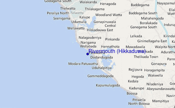mapa de localização de Rivermouth (Hikkaduwa)