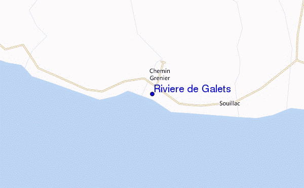 mapa de localização de Riviere de Galets