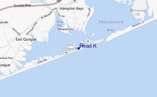 mapa de localização de Road K