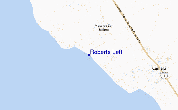 mapa de localização de Roberts Left