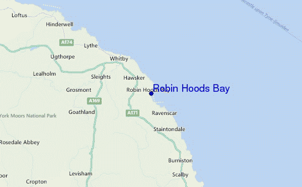 Robin Hoods Bay Location Map