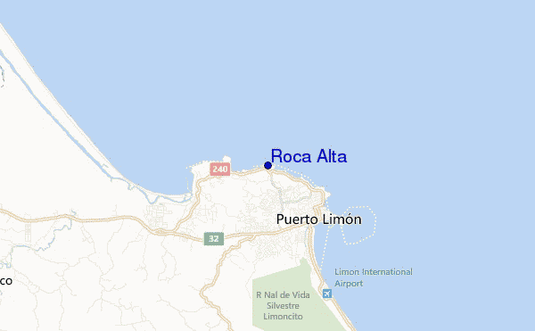 mapa de localização de Roca Alta