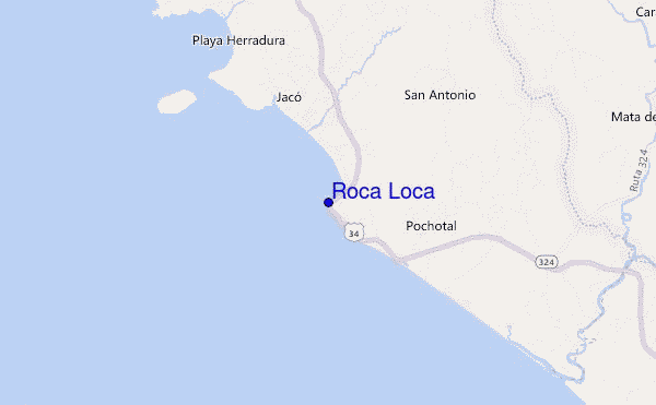 mapa de localização de Roca Loca