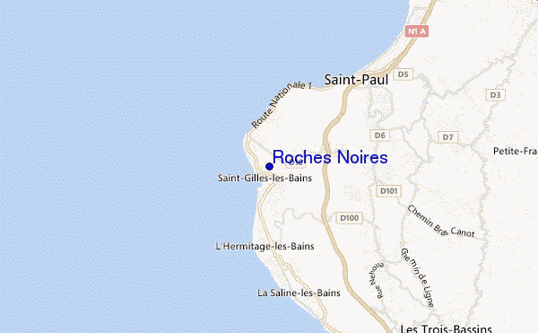 mapa de localização de Roches Noires
