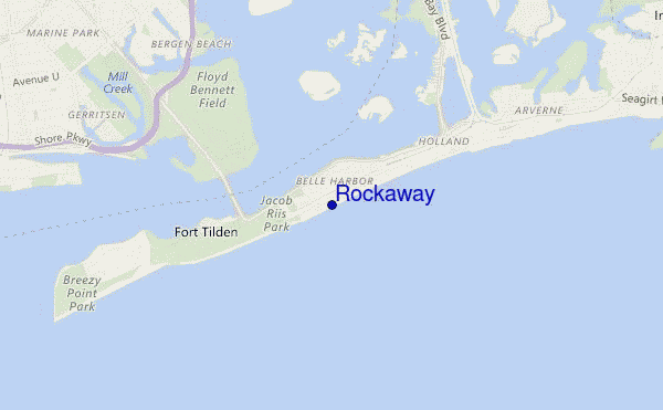 mapa de localização de Rockaway
