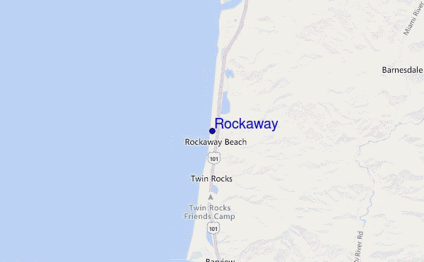 mapa de localização de Rockaway