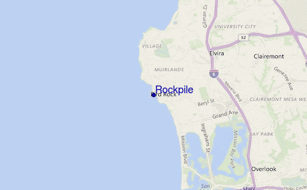 mapa de localização de Rockpile