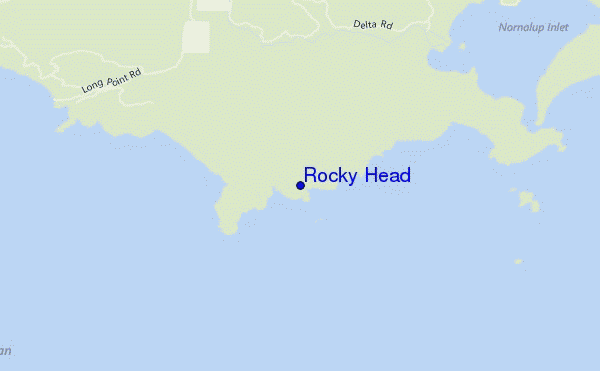mapa de localização de Rocky Head