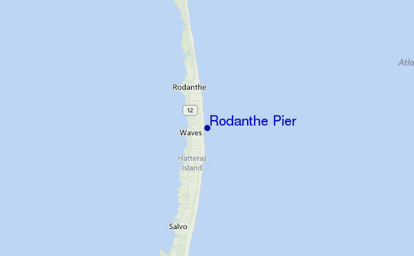 mapa de localização de Rodanthe Pier
