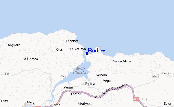 mapa de localização de Rodiles