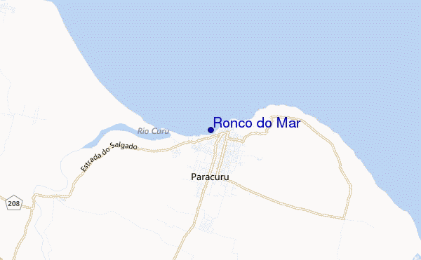 mapa de localização de Ronco do Mar