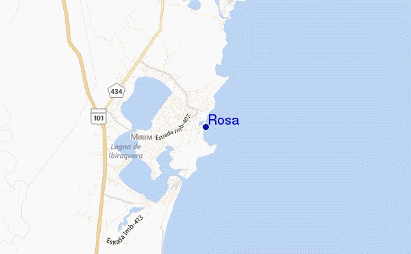 mapa de localização de Rosa