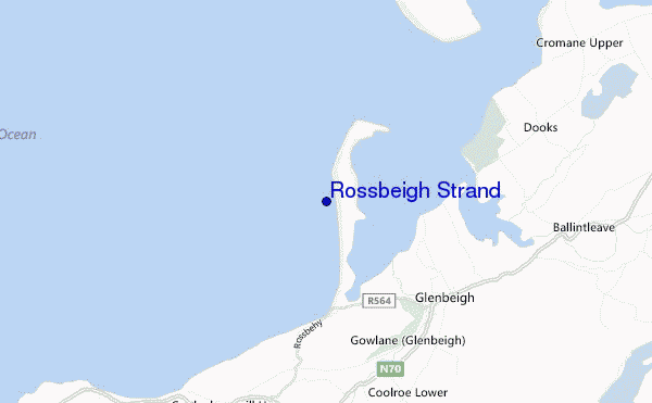 mapa de localização de Rossbeigh Strand