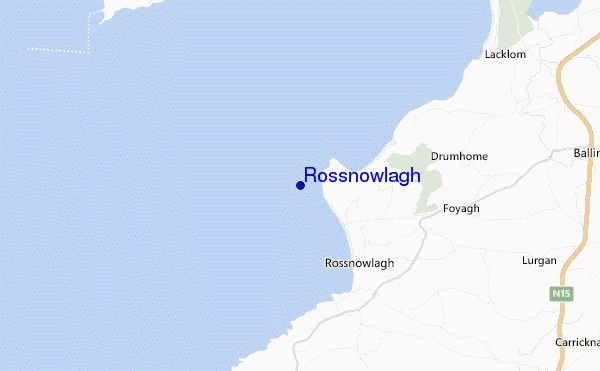mapa de localização de Rossnowlagh