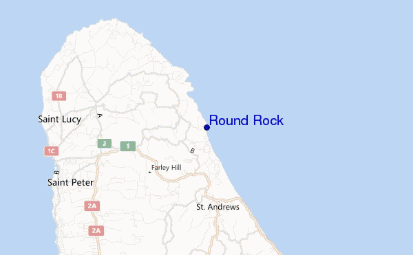 mapa de localização de Round Rock