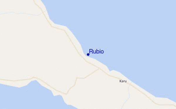 mapa de localização de Rubio