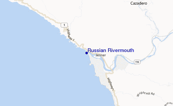 mapa de localização de Russian Rivermouth