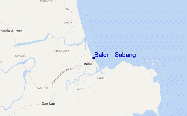 mapa de localização de Baler - Sabang